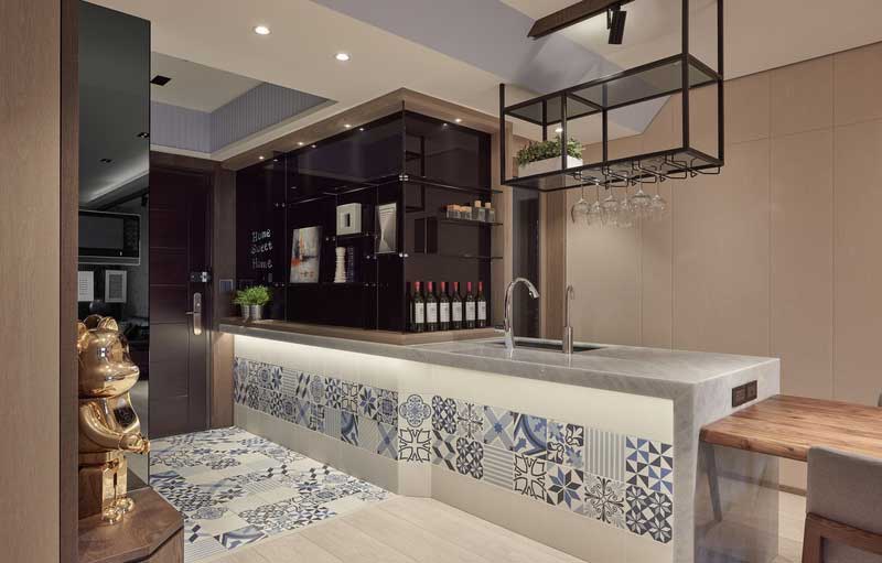 深圳福田區梅林北歐風格家庭裝修工程水吧操作臺 深圳福田區梅林北歐風格家庭裝修工程水吧操作臺