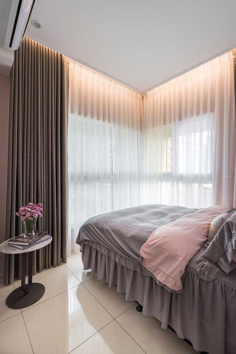 深圳鹽田區簡歐風格家居住房裝修設計主臥睡床 深圳鹽田區簡歐風格家居住房裝修設計主臥睡床