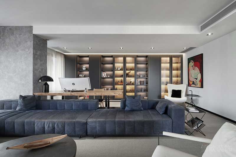 深圳龍崗區(qū)黑白灰極簡風家居裝修竣工實景圖裝飾展示柜 深圳龍崗區(qū)黑白灰極簡風家居裝修竣工實景圖裝飾展示柜