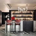 水吧臺酒水休息區(qū)大理石餐飲柜裝修內(nèi)嵌式設計效果全屋定制