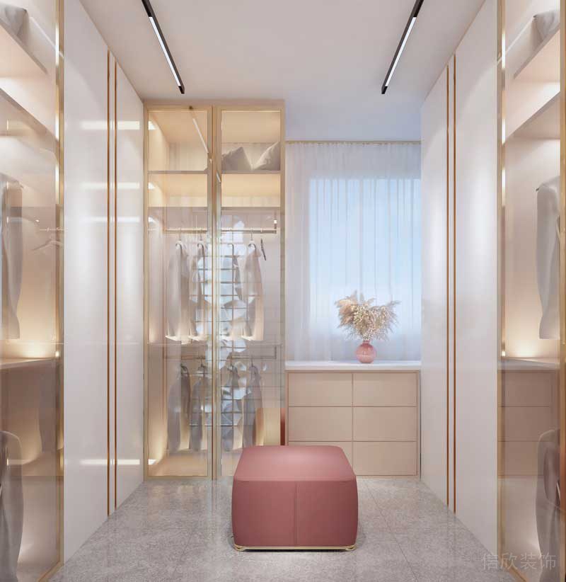 深圳福田區(qū)輕奢風格家庭三居室裝修設計衣帽間 深圳福田區(qū)輕奢風格家庭三居室裝修設計衣帽間