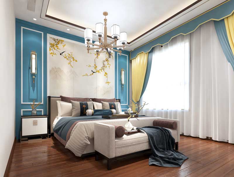 深圳南山區(qū)新中式家庭新房裝修工程施工方案主臥 深圳南山區(qū)新中式家庭新房裝修工程施工方案主臥