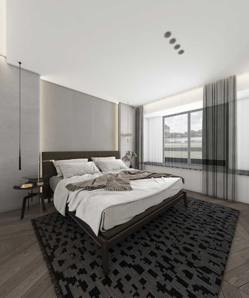 深圳碧桂園現代風格樣板間裝修設計主人房