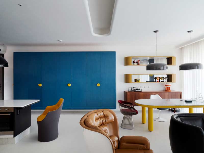 深圳龍崗后現代藍色調三居室裝修圖客廳工作區 深圳龍崗后現代藍色調三居室裝修圖客廳工作區