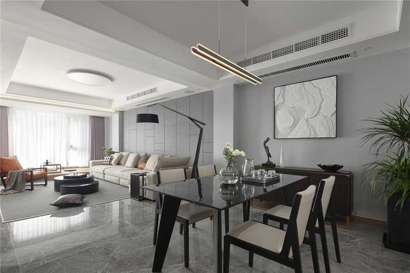 深圳寶安區現代簡約風格灰色調家庭裝修圖片客餐廳 深圳寶安區現代簡約風格灰色調家庭裝修圖片客餐廳