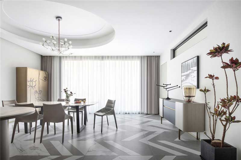 深圳龍華區現代中式風格舊房裝修改造完工后實景圖餐廳天花 深圳龍華區現代中式風格舊房裝修改造完工后實景圖餐廳天花