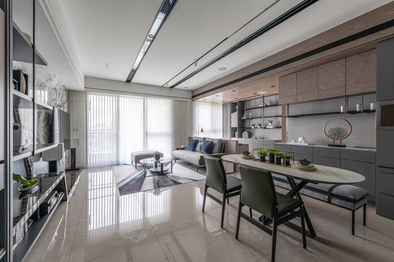 深圳福田區現代風格家庭新房裝修工程案例客餐廳 深圳福田區現代風格家庭新房裝修工程案例客餐廳