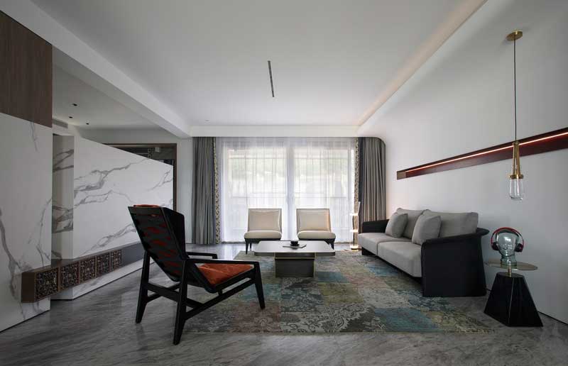 深圳南山區(qū)南油現(xiàn)代中式二手房翻新裝修客廳 深圳南山區(qū)南油現(xiàn)代中式二手房翻新裝修客廳