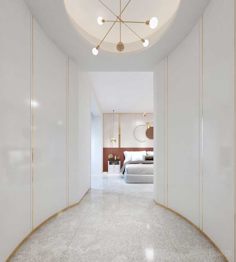 深圳福田區(qū)輕奢風格家庭三居室裝修設計過道 深圳福田區(qū)輕奢風格家庭三居室裝修設計過道