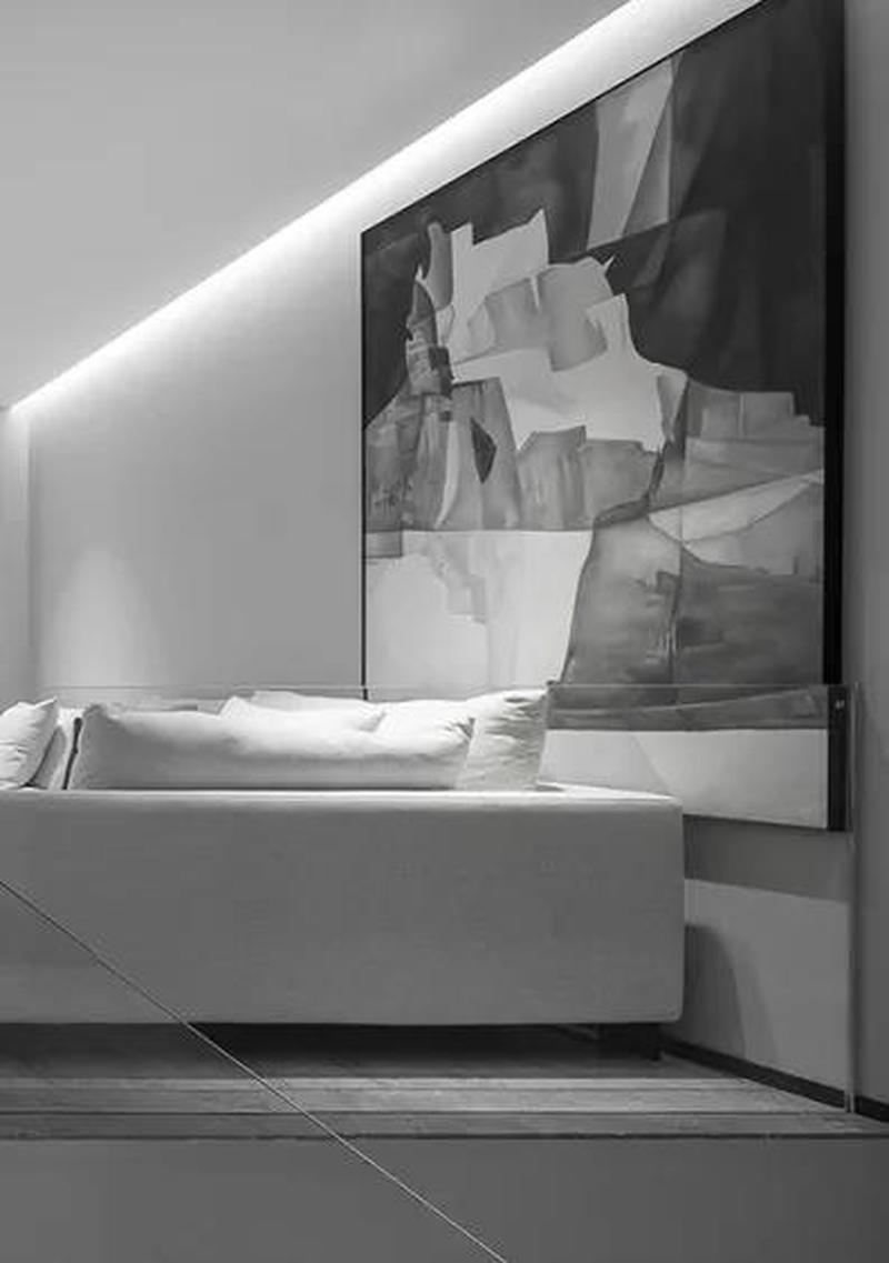 深圳鹽田極簡風格家庭住宅裝修設計客廳藝術掛畫 深圳鹽田極簡風格家庭住宅裝修設計客廳藝術掛畫