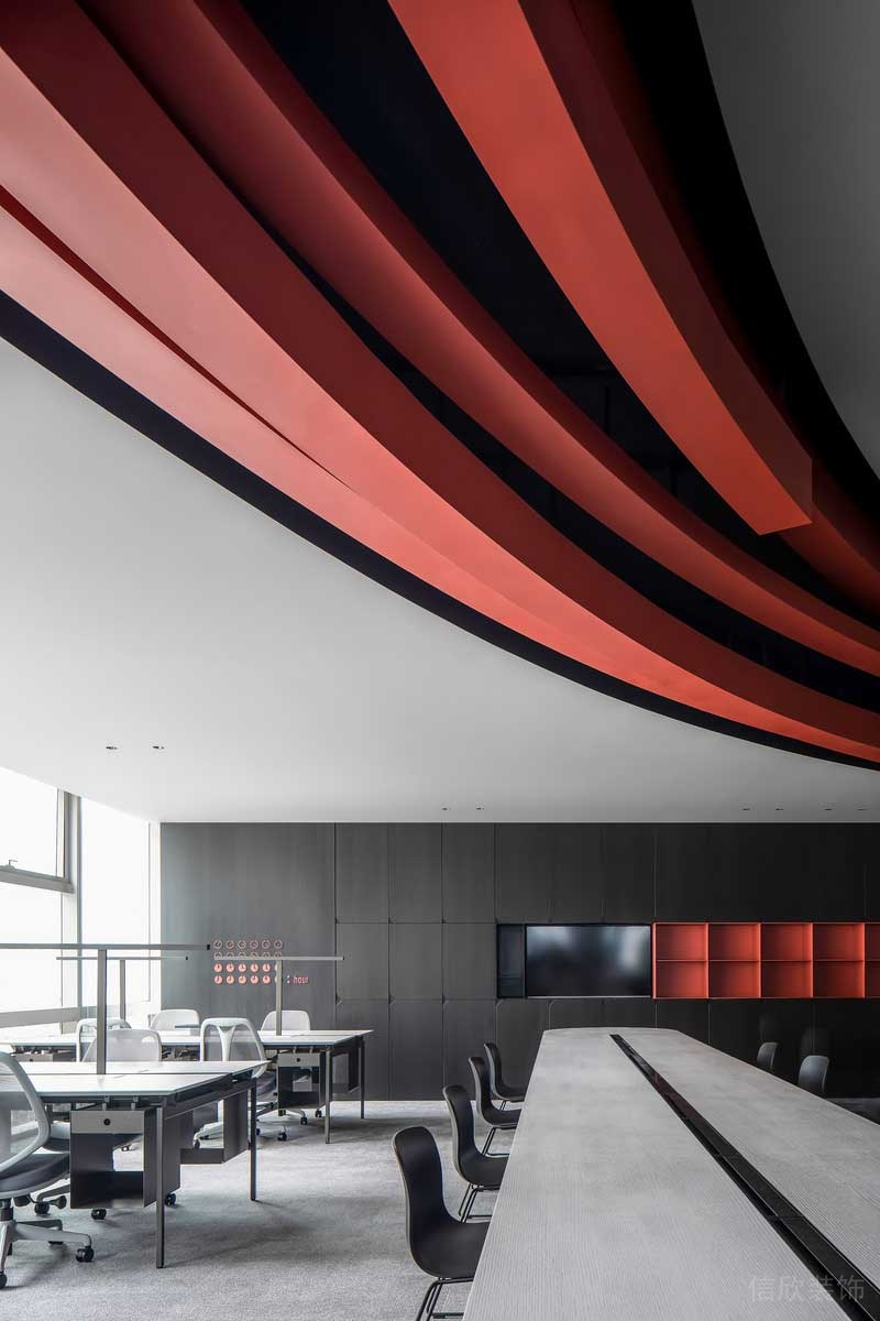 深圳南山前?，F代風格辦公室裝修設計辦公區家具