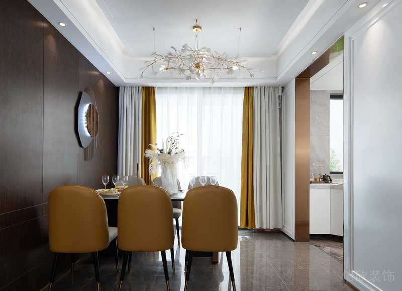 深圳龍崗坂田萬科第五園輕奢風大戶型樣板間設計餐廳 深圳龍崗坂田萬科第五園輕奢風大戶型樣板間設計餐廳