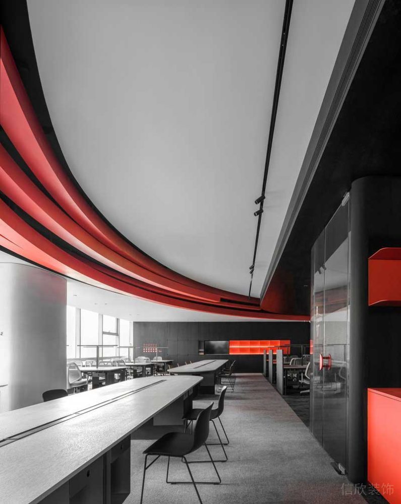 深圳南山前海現代風格辦公室裝修設計辦公區效果圖