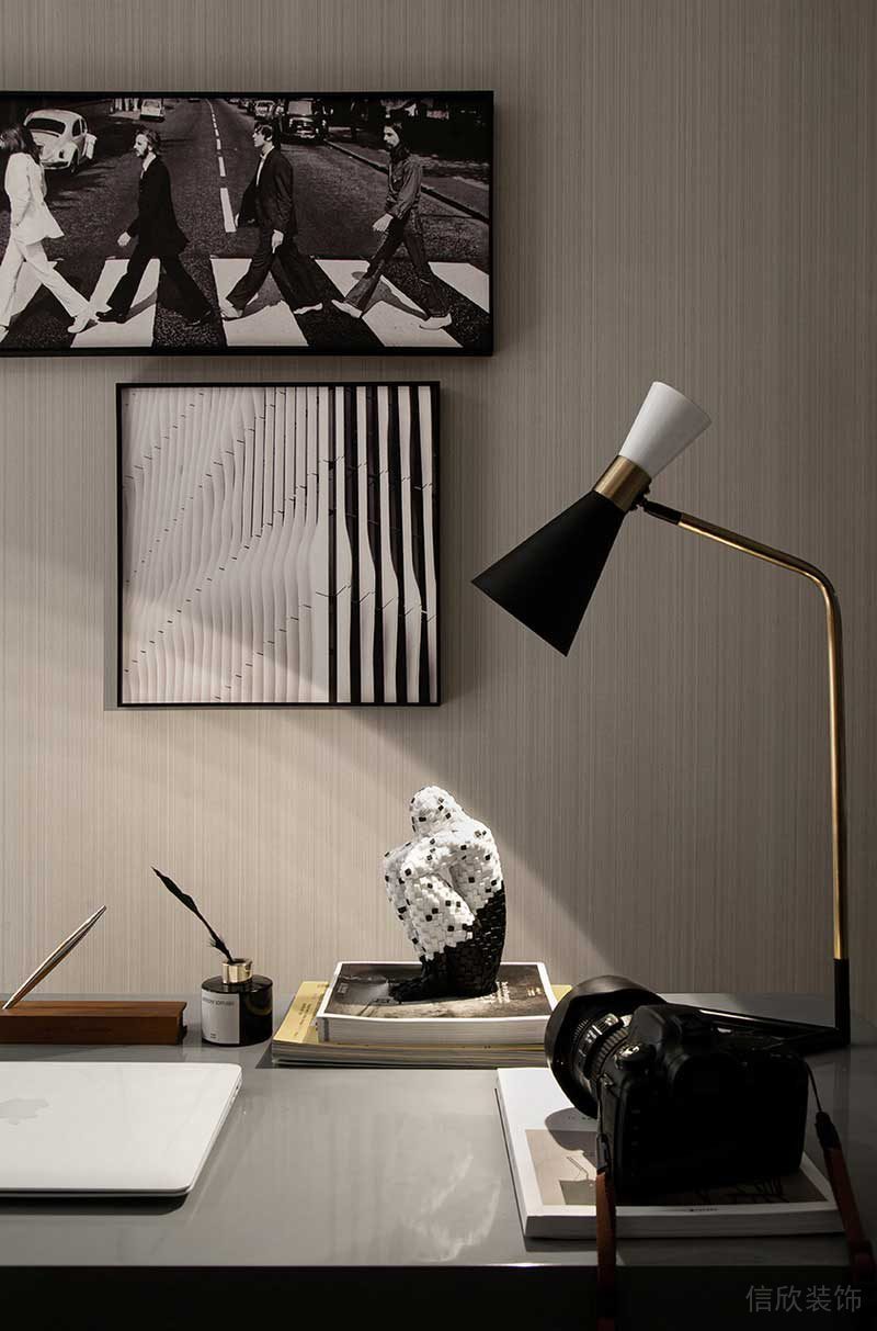 深圳鹽田區現代輕奢風家庭住房裝修設計案例書房 深圳鹽田區現代輕奢風家庭住房裝修設計案例書房