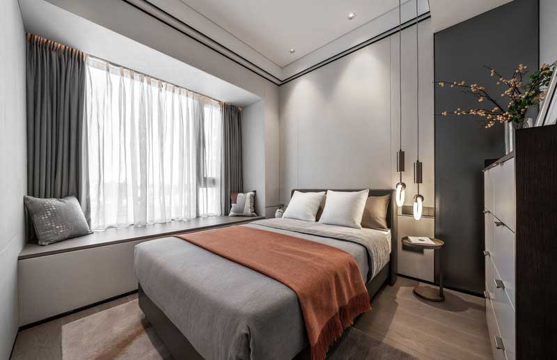 深圳南山現(xiàn)代新中式風(fēng)格家裝裝修主臥 深圳南山現(xiàn)代新中式風(fēng)格家裝裝修主臥