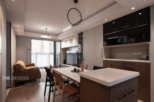全屋定制設(shè)計(jì)簡(jiǎn)約風(fēng)開放式廚房休息區(qū)域