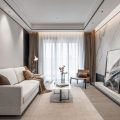 深圳寶安現(xiàn)代簡(jiǎn)約樣板房裝修設(shè)計(jì)客廳效果圖