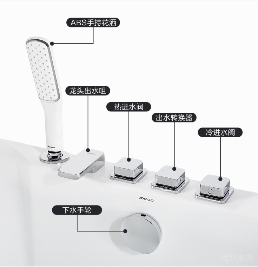 九牧浴缸細節展示1