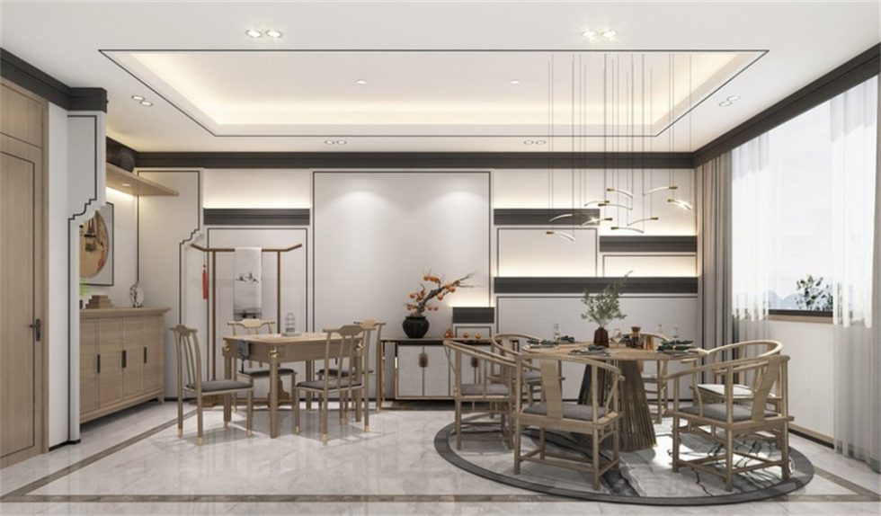 深圳新中式餐飲店裝修設(shè)計(jì)貴賓包間