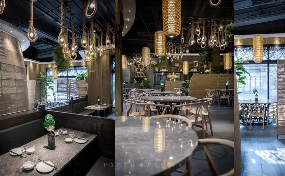 深圳鹽田混搭風美食廣場裝修設計藝術吊燈 深圳鹽田混搭風美食廣場裝修設計藝術吊燈