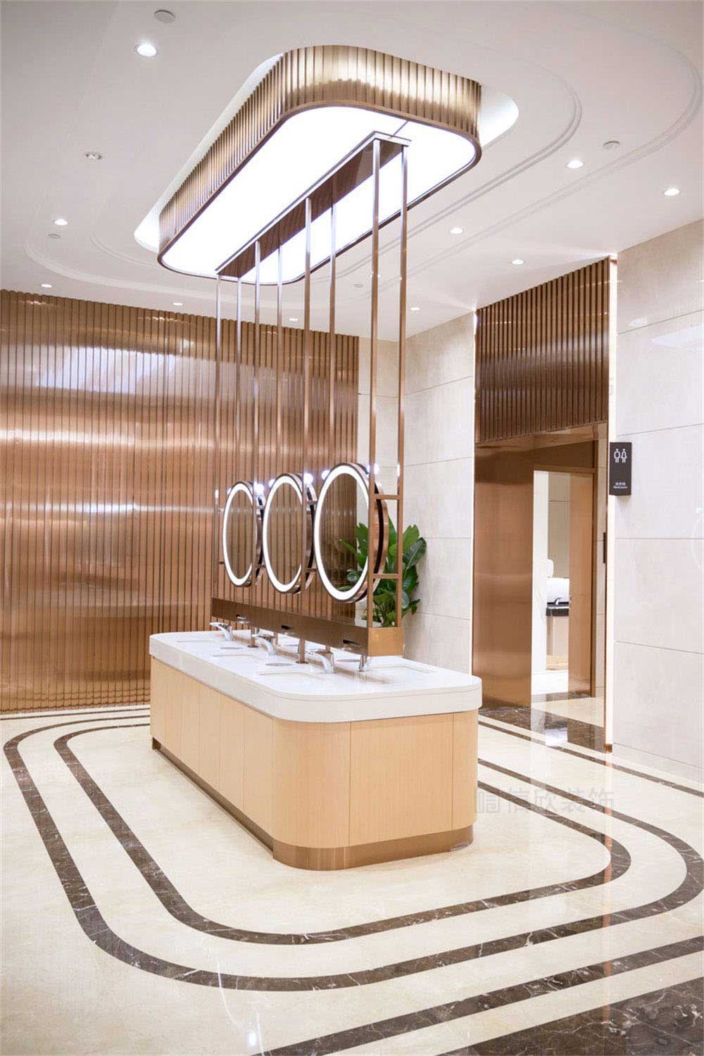 深圳龍華公司輕奢風(fēng)員工餐廳裝修設(shè)計(jì)中島洗手臺(tái) 深圳龍華公司輕奢風(fēng)員工餐廳裝修設(shè)計(jì)中島洗手臺(tái)