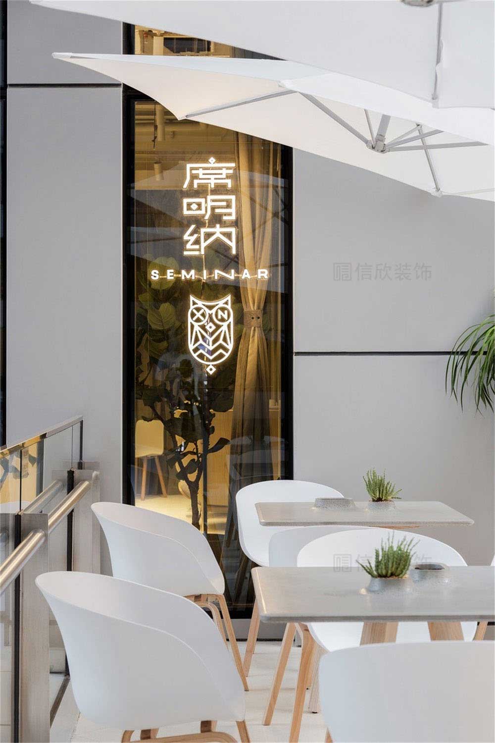 深圳羅湖簡約北歐風(fēng)餐飲店裝修設(shè)計(jì)綠植裝飾