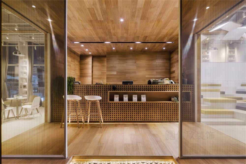 深圳羅湖簡約北歐風(fēng)餐飲店裝修設(shè)計(jì)前廳