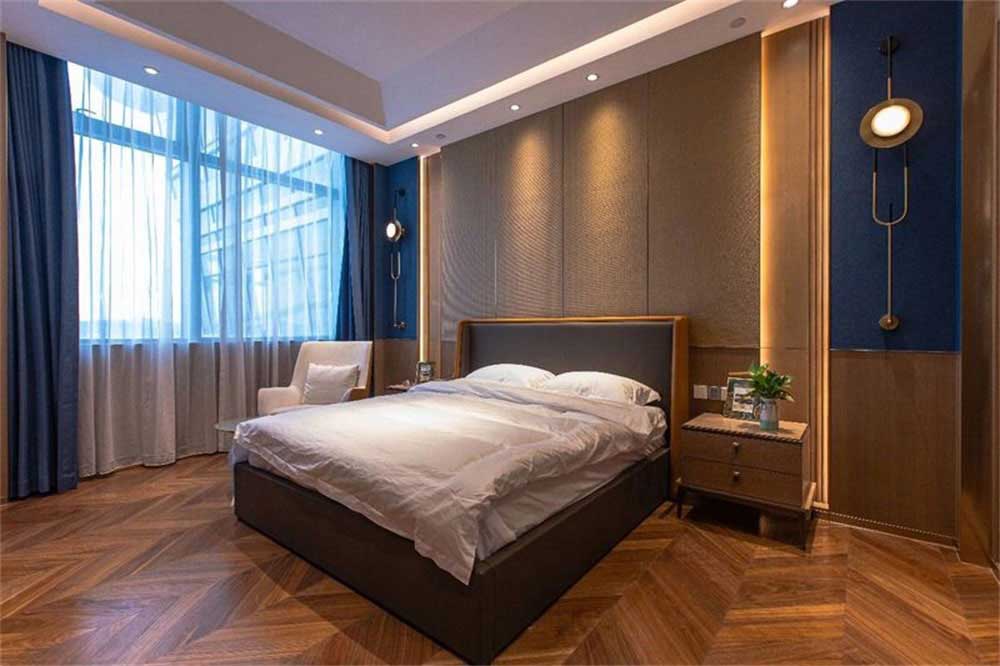 深圳龍崗藍調輕奢風格酒吧裝修設計貴賓客房臥室 深圳龍崗藍調輕奢風格酒吧裝修設計貴賓客房臥室