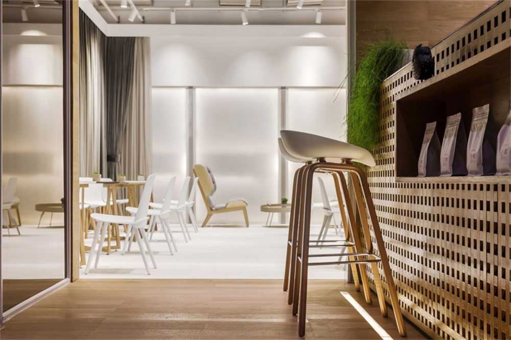 深圳羅湖簡約北歐風(fēng)餐飲店裝修設(shè)計(jì)木地板