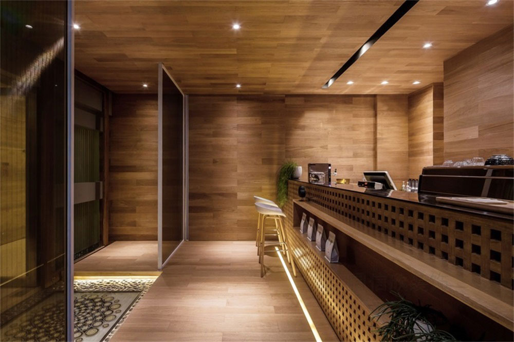 深圳羅湖簡約北歐風(fēng)餐飲店裝修設(shè)計(jì)木飾面