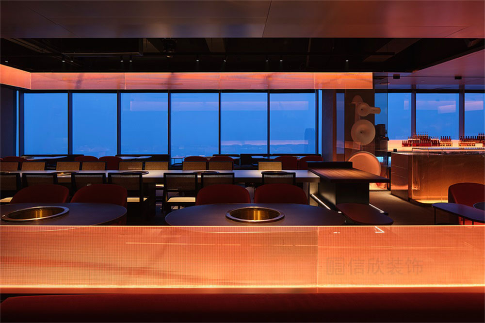 深圳龍崗現(xiàn)代風(fēng)格火鍋店裝修設(shè)計裝飾手法