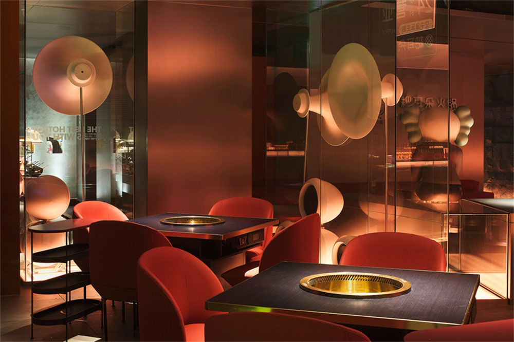 深圳龍崗現(xiàn)代風(fēng)格火鍋店裝修設(shè)計工藝細節(jié)