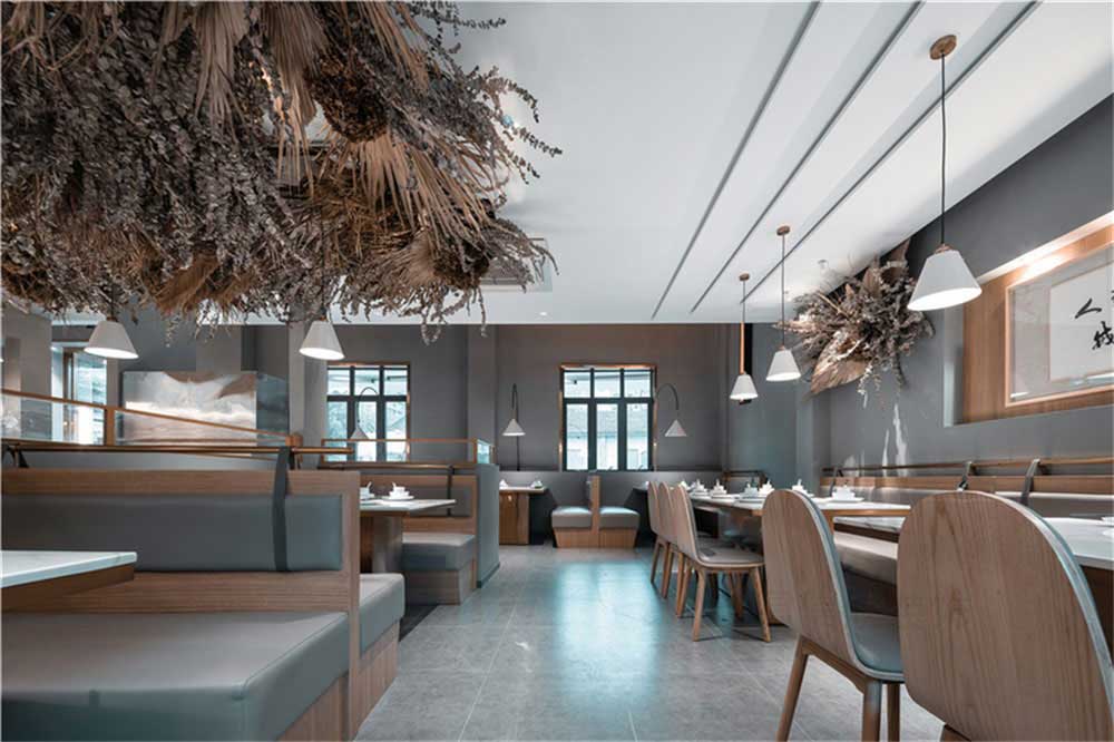 簡約風浙江特色菜連鎖餐廳深圳龍華店裝修設計家具組合 簡約風浙江特色菜連鎖餐廳深圳龍華店裝修設計家具組合