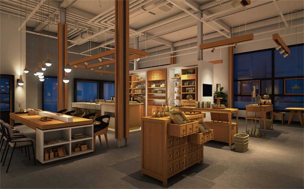 深圳南山工業風餐飲店裝修設計天花