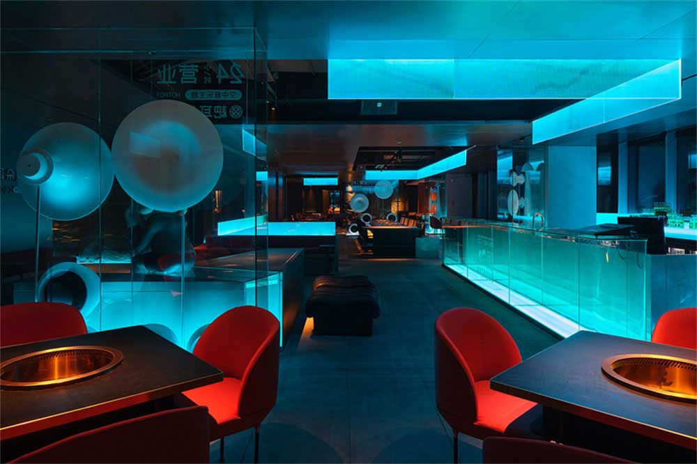 深圳龍崗現(xiàn)代風(fēng)格火鍋店裝修設(shè)計吧臺
