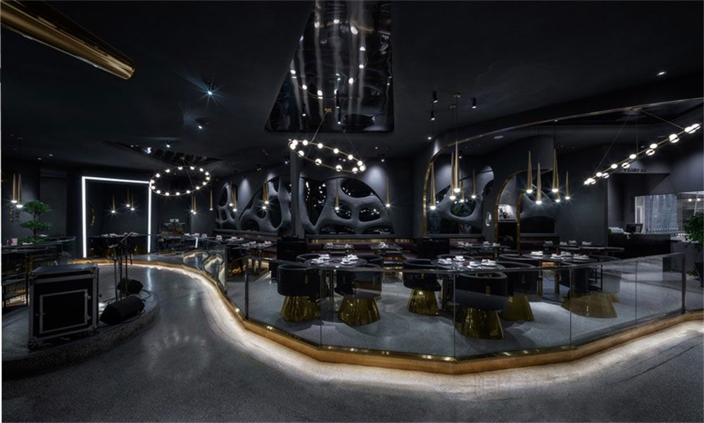 深圳鹽田后現代黑灰色系餐飲店裝修設計軟裝陳設 深圳鹽田后現代黑灰色系餐飲店裝修設計軟裝陳設