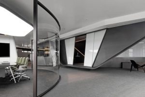 深圳南山區(qū)華潤(rùn)置地大廈現(xiàn)代風(fēng)格辦公室裝修會(huì)議室效果圖