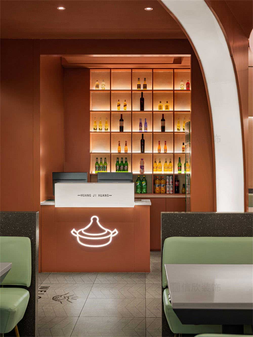 龍崗黃記煌現代風格餐飲連鎖店裝修設計前臺服務區 龍崗黃記煌現代風格餐飲連鎖店裝修設計前臺服務區