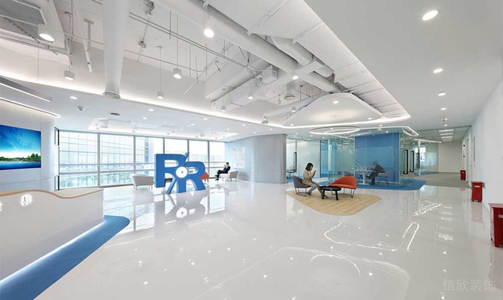 機構(gòu)裝修設計大廳工業(yè)風簡約純白效果興趣班英語培訓機構(gòu)裝修