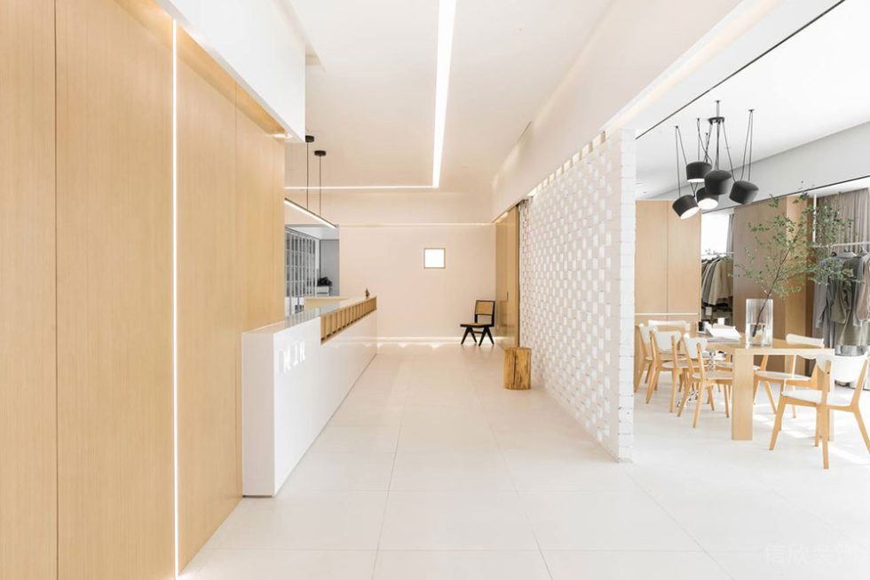 北歐風(fēng)格商務(wù)辦公場所前廳過道空間裝修圖