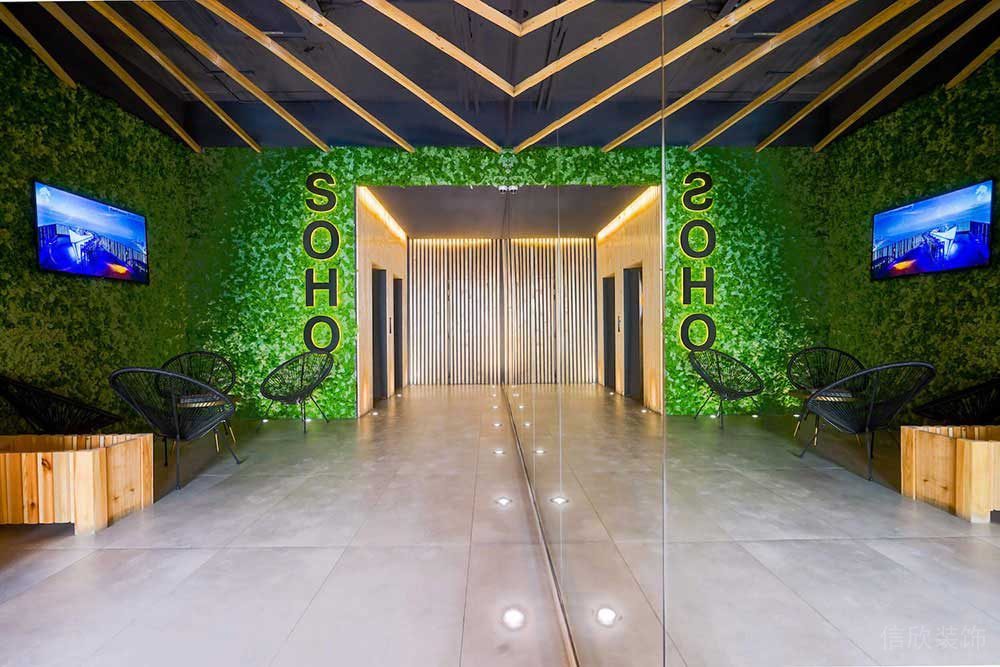 北歐風(fēng)格商務(wù)辦公場所前廳空間設(shè)計(jì)裝修圖