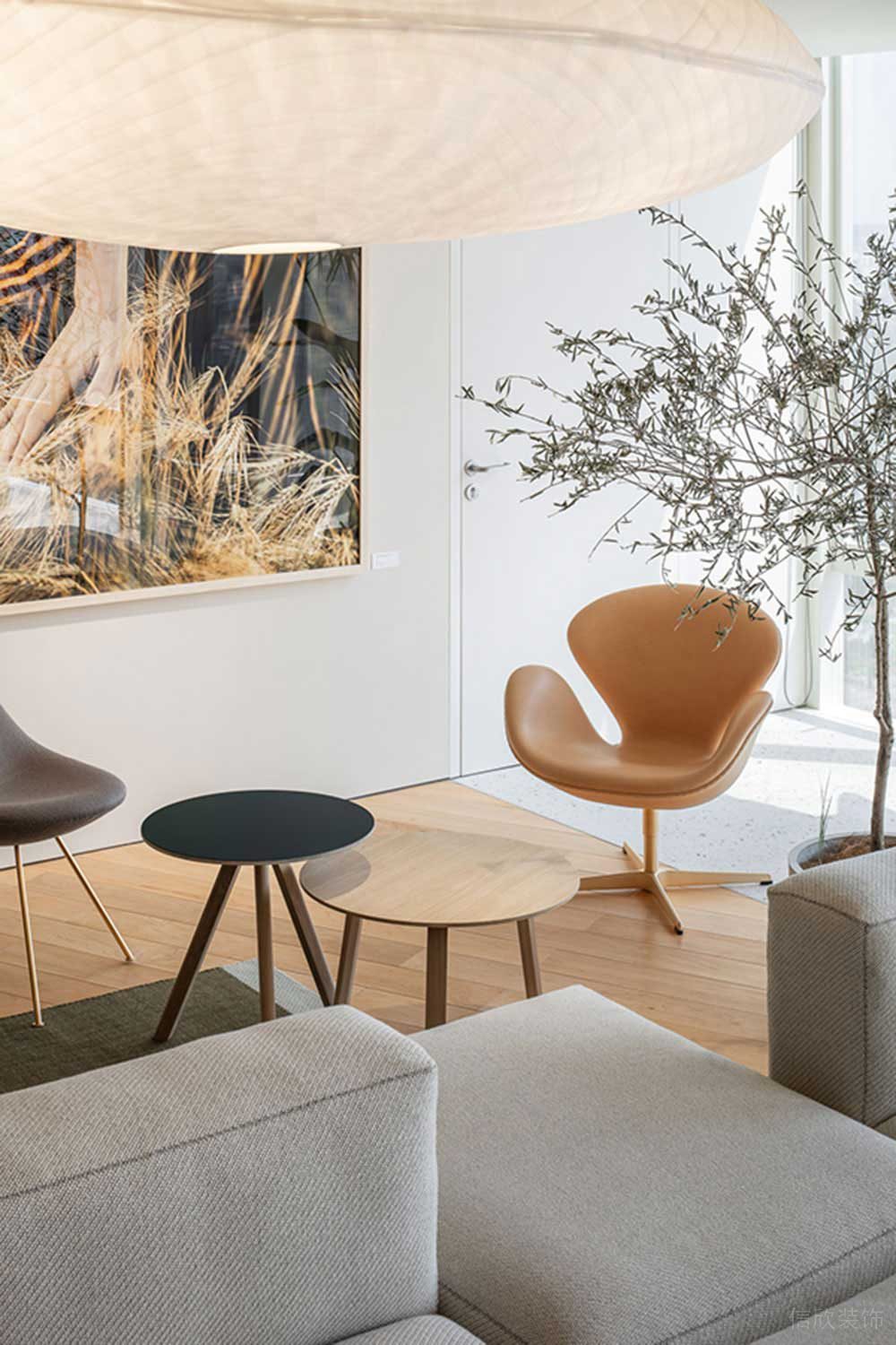 北歐風(fēng)商務(wù)辦公空間會客休閑區(qū)設(shè)計(jì)裝修圖