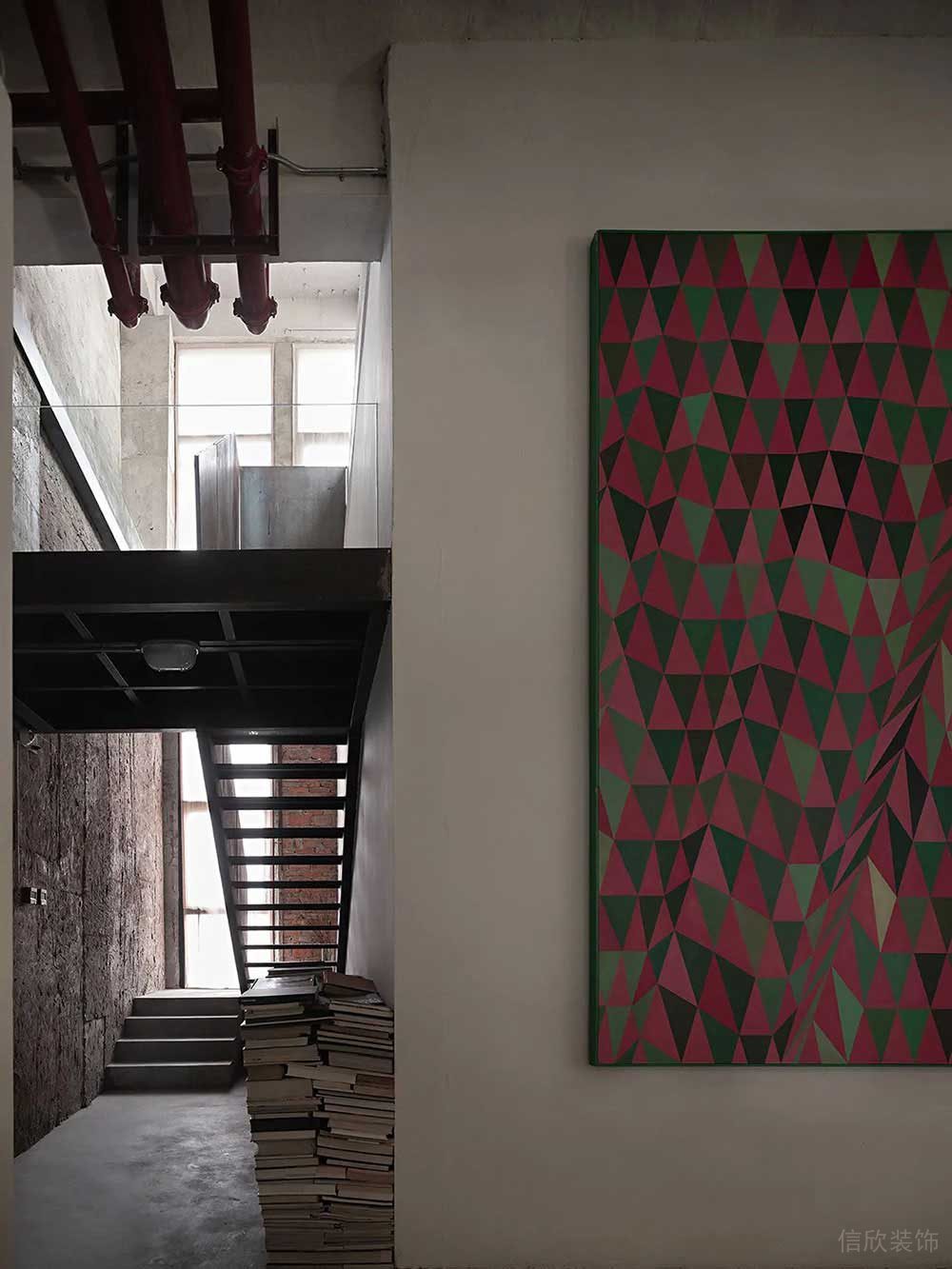 工業(yè)風(fēng)商務(wù)辦公場(chǎng)所過(guò)廊設(shè)計(jì)裝修圖