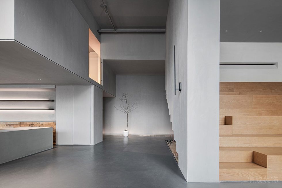 簡約風(fēng)格商務(wù)辦公空間過廊區(qū)域裝修圖