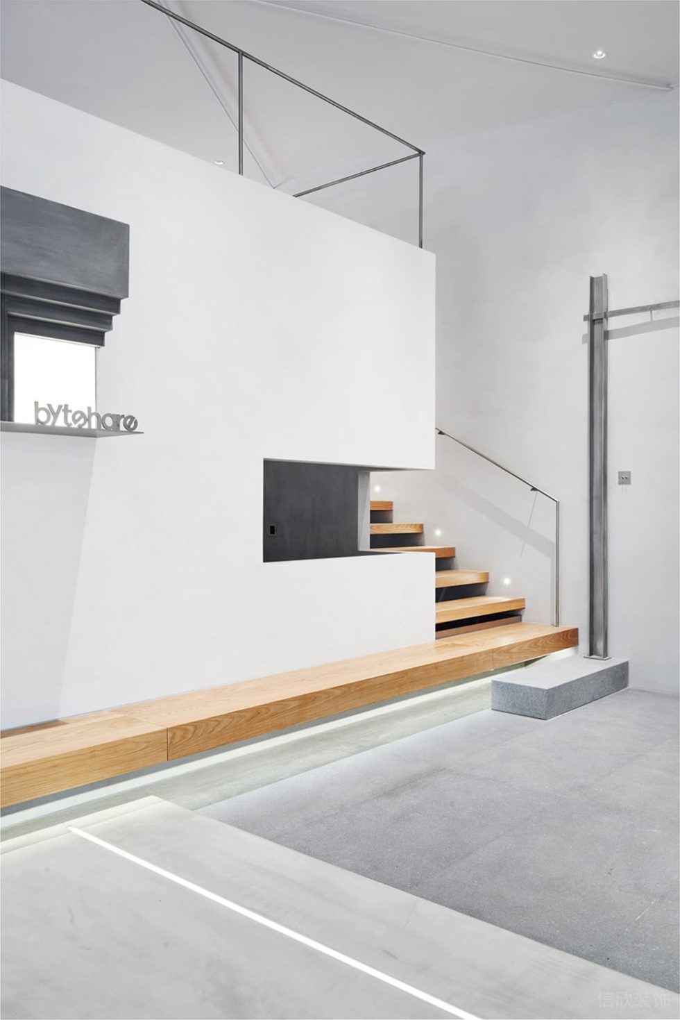 簡約風(fēng)格商務(wù)辦公空間樓梯過道設(shè)計(jì)裝修圖