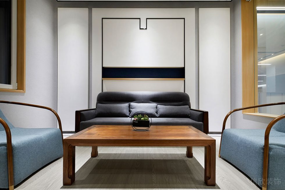 簡(jiǎn)約風(fēng)格商務(wù)辦公室洽談室接待區(qū)裝修圖