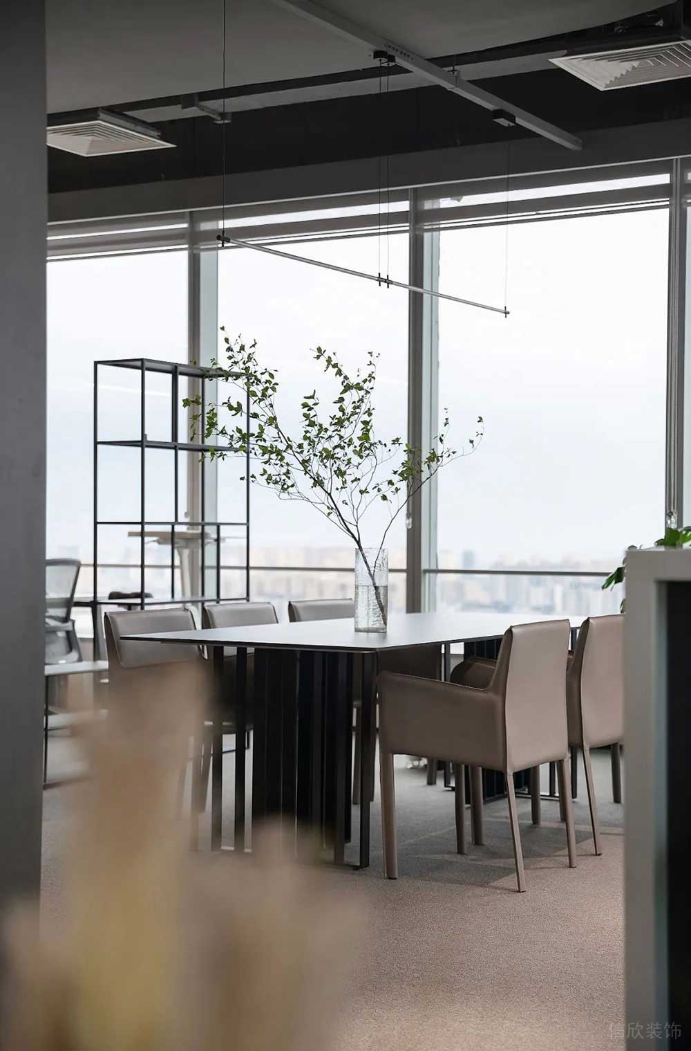 簡約工業(yè)風辦公空間案例接待洽談區(qū)設(shè)計裝修圖