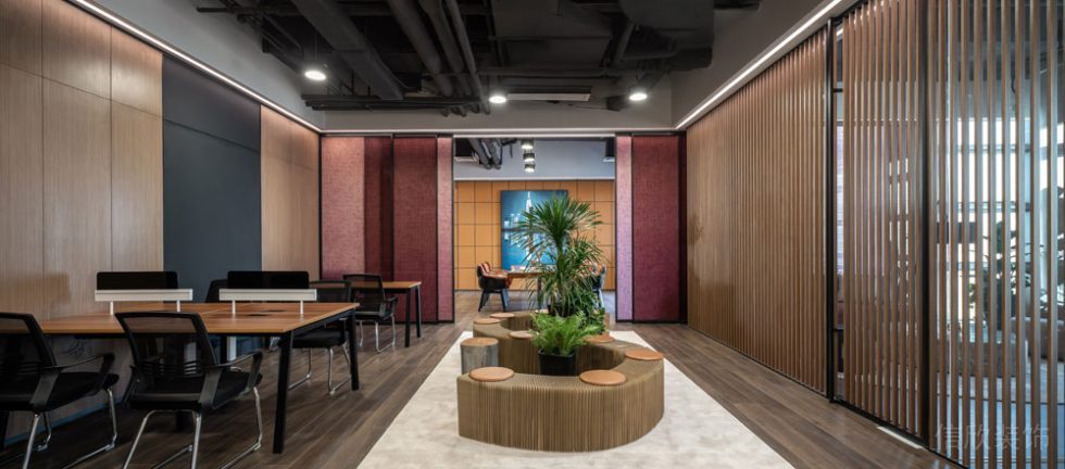 簡約工業(yè)風辦公室多功能工作區(qū)裝修圖