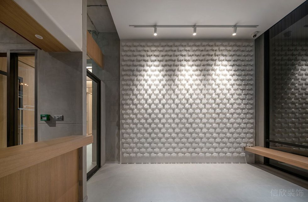 簡約工業(yè)風商務辦公空間門廳裝修圖