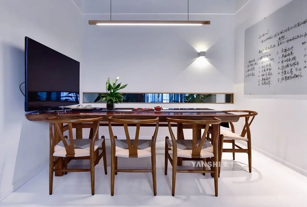 簡約新中式商務(wù)辦公空間茶室設(shè)計(jì)裝修圖